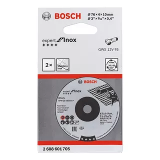 Discos De Desbaste Bosch Expert For Inox 76x4,0x10mm 2 Unid