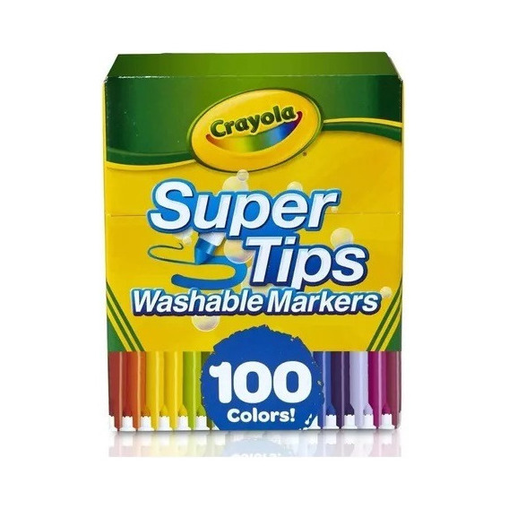 Crayola Super Tips Wasable Markers Marcadores X 100 Envío Ya
