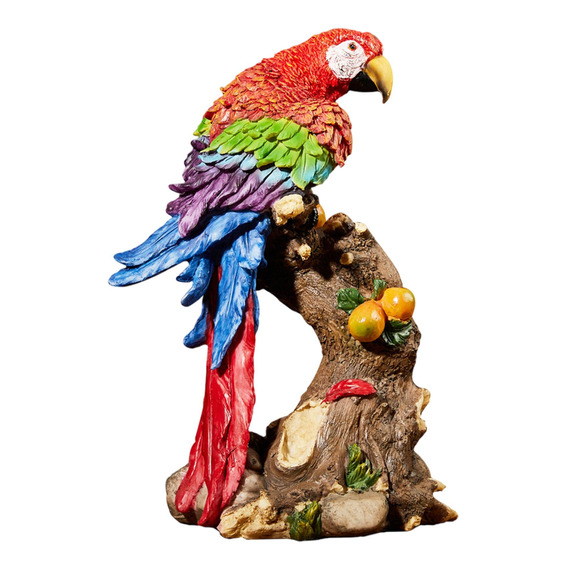 Estatua De Loro, Estatuilla Decorativa, 22cmx30cm Multicolor