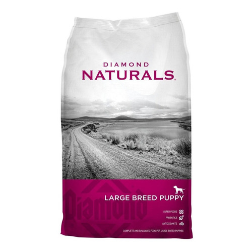 Alimento Diamond Naturals Large Breed Puppy para perro cachorro de raza  grande sabor cordero y arroz en bolsa de 18.14kg