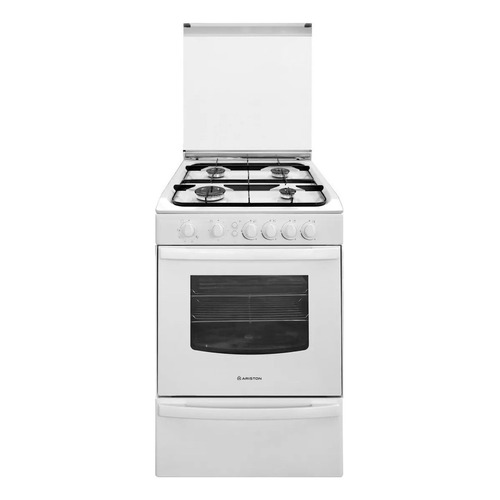 Cocina Ariston CG54SG1M a gas/eléctrica 4 hornallas  blanca 220V puerta con visor