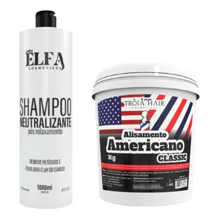 Alisamento Americano + Shampoo Neutralizante Pós Relaxamento