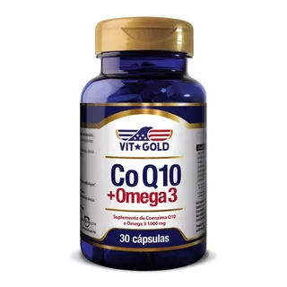 Coenzima Q10 Coq10 Com Ômega 3 1000mg Vitgold 30 Cápsulas