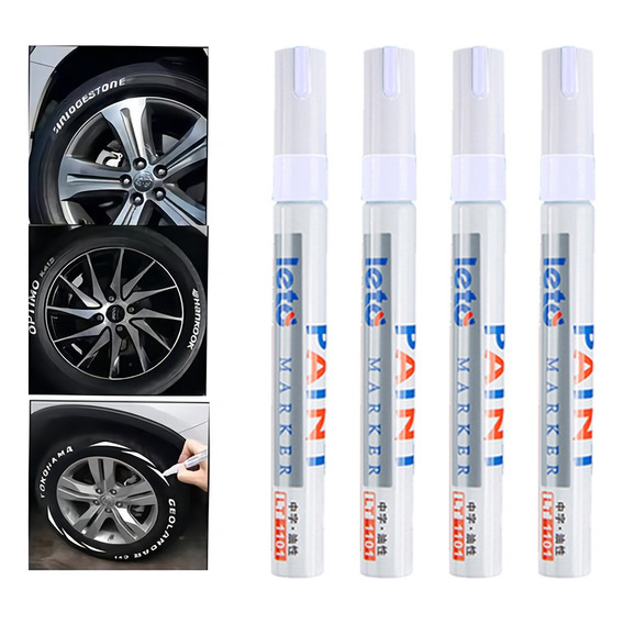 Pen Paint Marker Glass Letters Motorcycle Car Rim 4pcs