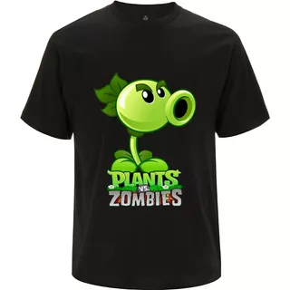 Remera Plantas Vs Zombies 100% Algodón