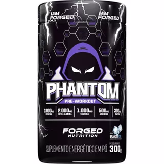 Phantom Pre-workout Con Beta Alanina Y Creatina Sabor A Hielo Negro, 300 G - Forged Nutrition