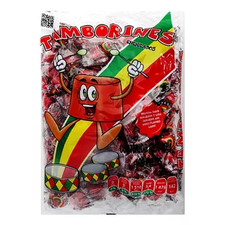 Tamborines Dulces Ácida 100 Piezas De 4 Gr