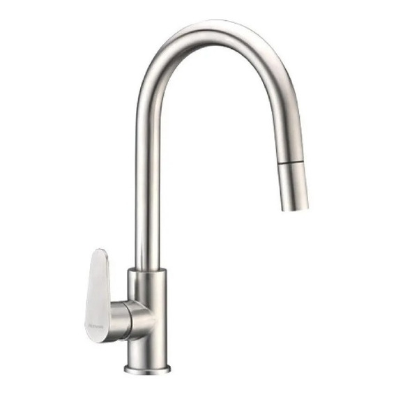 Grifo de cocina monocomando Peirano Vigo 30-132 extensible  acero inoxidable acabado pulido