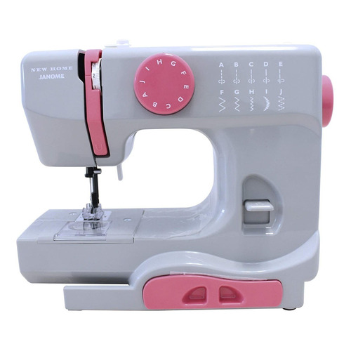 Mini máquina de coser  Janome Sew Mini Deluxe portable gris y rosa 120V