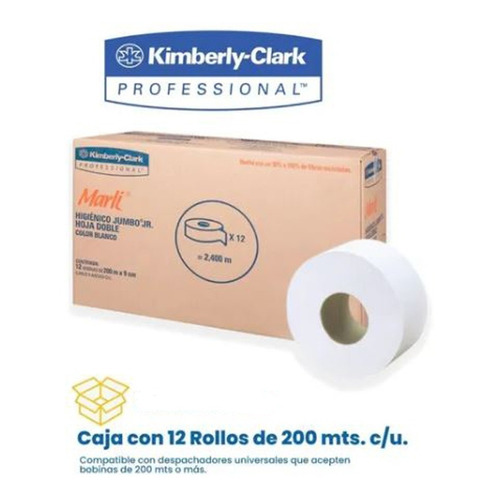 Papel Higiénico Kimberly-clark Marli 12 Rollos De 200m C/u