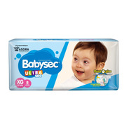 Pañales Babysec Ultrasec Estandar Pack  Xg 8 u