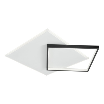 Plafon Led Miami Negro 48w Diseño Moderno Tendencia Dab Negro