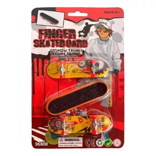 Kit 3 Skate De Dedo Finger Skateboard Sortido