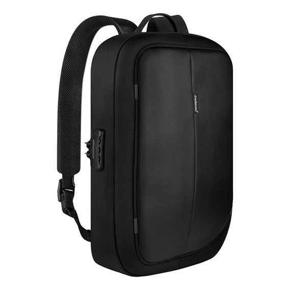 Redlemon Mochila para Laptop Negra Ejecutiva Antirrobo con Candado y Puerto USB Resistente al Agua