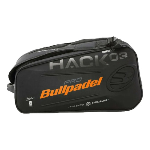 Bolso Paletero Bullpadel Padel Unisex Hack Neg-nja Ras Color Negro-naranja