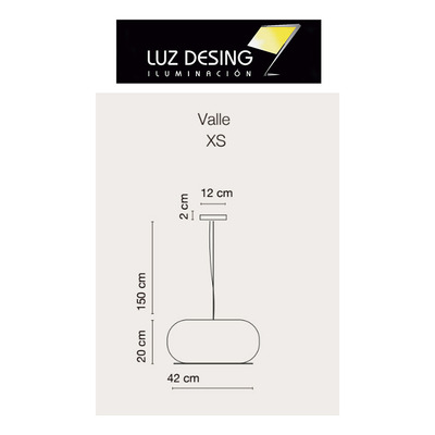 Lampara Colgante Led Valle Xs Tejido Natural Bl 42cm Mmo