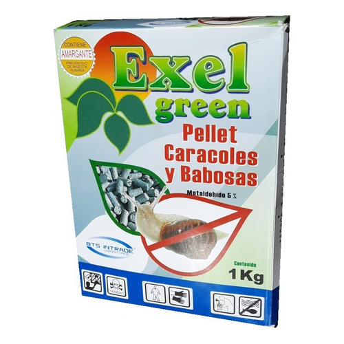 Pellet Control Caracoles 1kg. Exel Green, Molusquicida