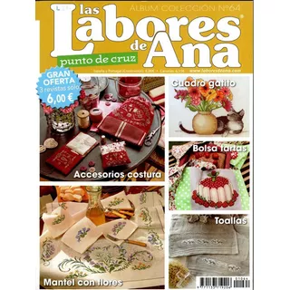 Ponto Cruz Labores De Ana Encardenado Com 3 Revistas Nº 64