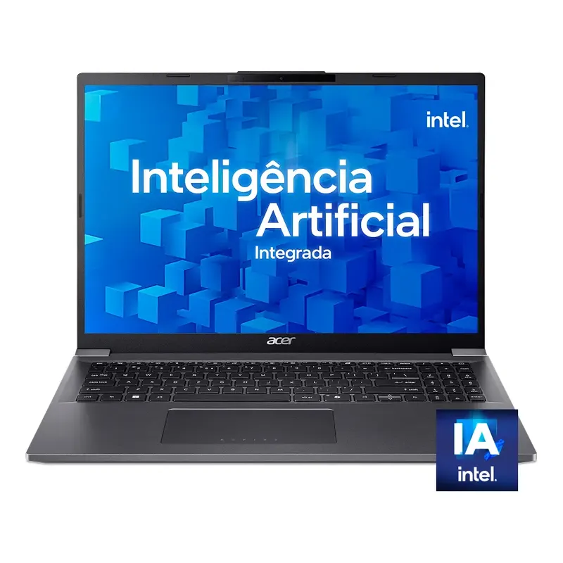 Notebook Acer Aspire 16 A16-71M-55H0 com IA | Intel Core Ultra 5 115U (NPU AI) • 16GB RAM • 512GB