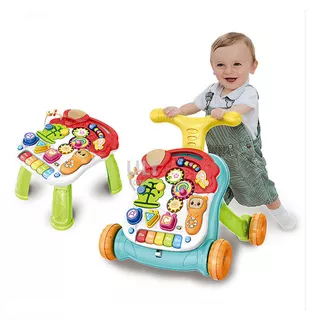 Caminador Para Bebe Con Juegos Didacticos Color Celeste