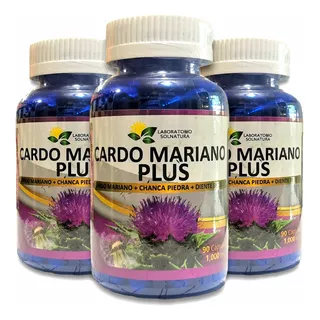 Cardo Mariano Plus, Pack 3 , 270 Cápsulas 1000 Mg. Natural