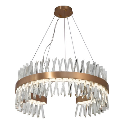 Colgante Led Stick 45w Cristal Bronce Diseño Innovador Gmg - Bronce