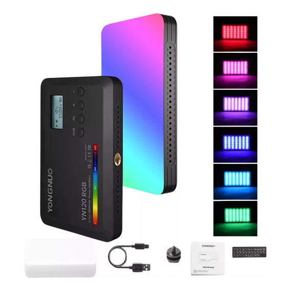 Yongnuo Yn120 Rgb Luz De Vídeo Led Bicolor Portátil 8w