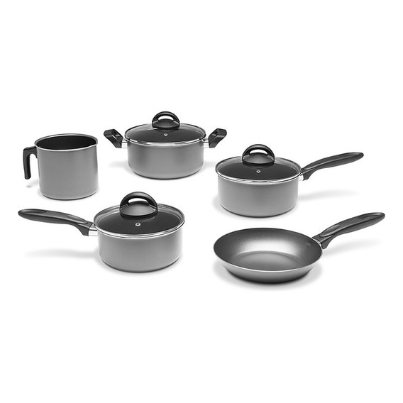 Batería De Cocina Brinox 7210/400 Maple 8 Piezas Gris