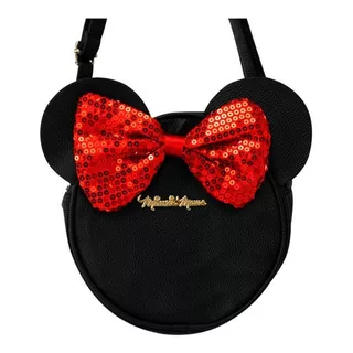 Bolsa Tiracolo Circular Rosto Assinatura Minnie 22x6x22cm