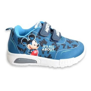 Zapatillas Footy Disney Mickey Luz  Doble Abrojo Mic2130