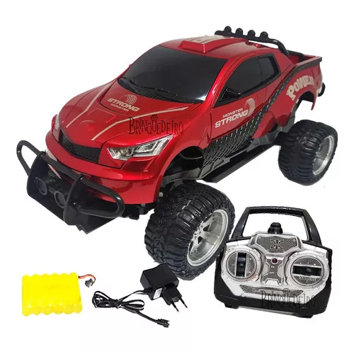 Carro Controle Remoto 4X4 Monster Stell Cavalay- Wellmix - Vermelho -  Vermelho