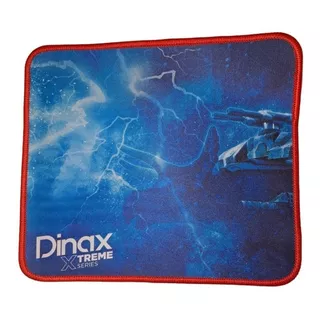 Mousepad Dinax Xtreme Series Diseño Gamer 23x20cm Color Azul Diseño Impreso Con Dibujo Y Detalles Bordeados En Borde Rojo