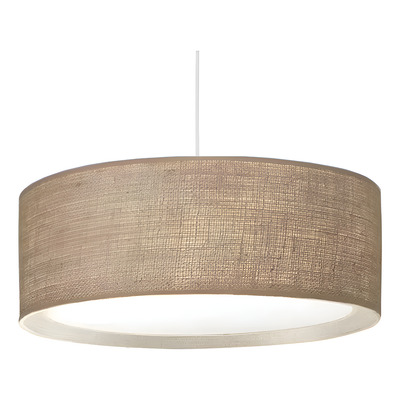 Lampara Colgante Arpillera Oscura Deco Diam 40cm Apto Led Arpillera Oscura