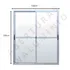 Puerta Ventanas Waluminio Ad401 De 1.50 X 2.00 Serie 20 color plateado