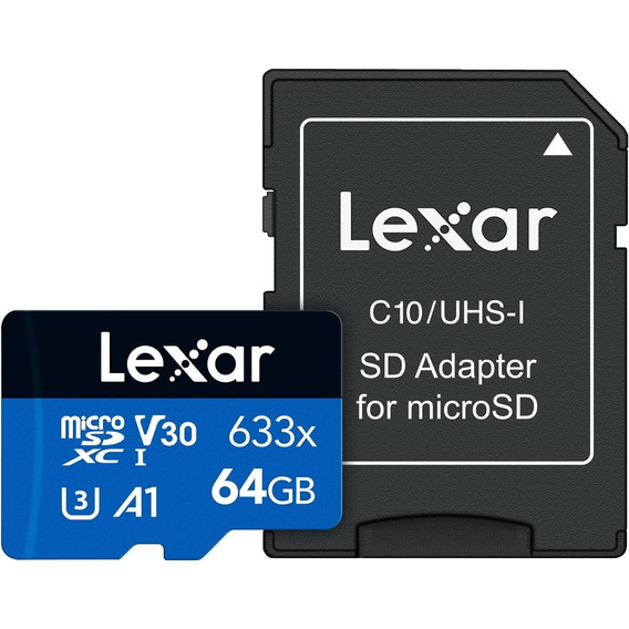 Memoria Micro Sd Lexar 64gb Blue 633x Clase 10 Uhs-i