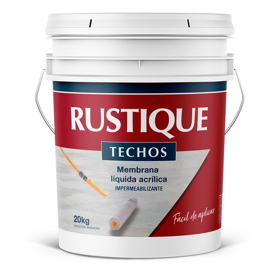 Rustique Membrana Liquida Techos Terrazas Sika 20 Kg Color Rojo Teja