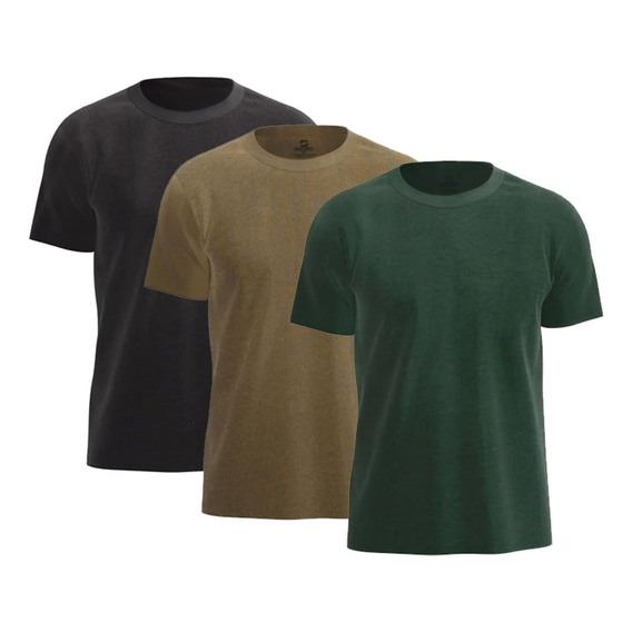 Shohell Camisetas Sólidas Para Hombre - Cuello Redondo De Al