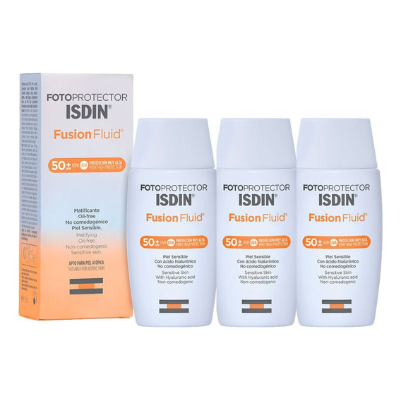 Trio Fotoprotector Isdin Fusión Fluid Spf50 + 50ml