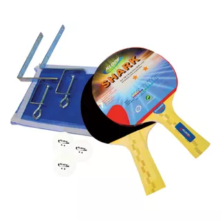 Kit Tenis De Mesa Shark Ping Pong Luxo Original Klopf 5031