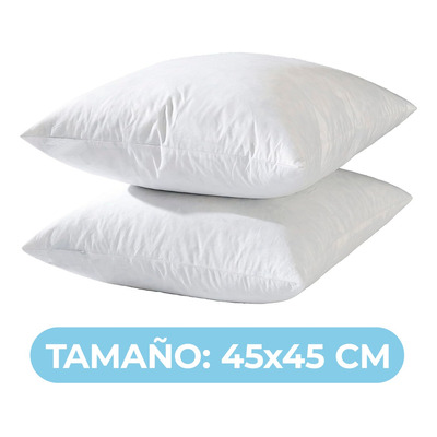 Pack 2 Cojines De Relleno Almohada Para Funda 45x45 Cm