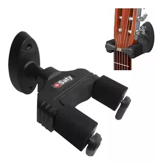 Suporte Parede Guitarra Baixo Violão C/ Trava Saty Spt20 Cor Preto