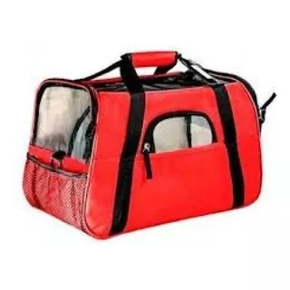 Bolsa De Transporte Para Cães Pets-vermelha