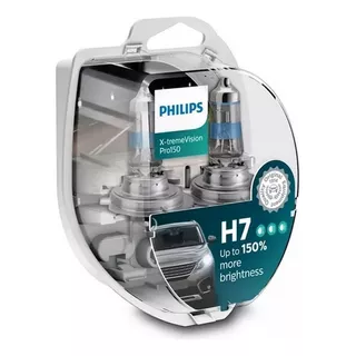 Kit X2 Lampara Philips H7 Xtreme Vision 130% Mas Luz Blancas