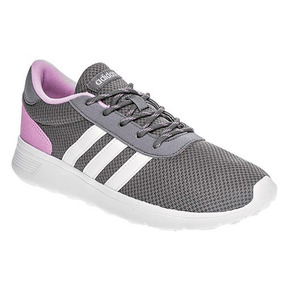 adidas neo gris y rosa