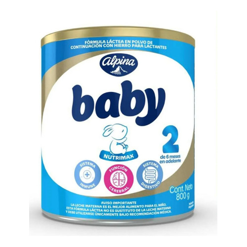 Leche De Fórmula En Polvo Alpina Baby 2 En Lata De 800g