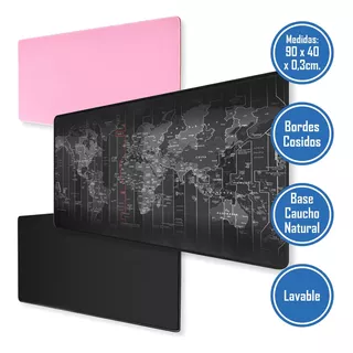 Mouse Pad Gamer Fg Tech Fgt-mp1 Sven De Caucho Antideslizante Mapa Xl 40cm X 90cm X 3mm Negro