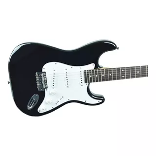 Guitarra Eléctrica Deviser L-g1 Stratocaster De Tilo Black Con Diapasón De Richlite