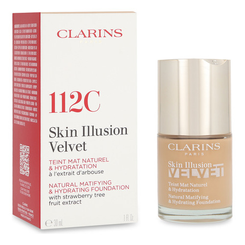 Base de maquillaje líquida Clarins 80079905 Base de maquillaje Clarins Skin Illusion Velvet Natural 112C tono 112c - 30mL