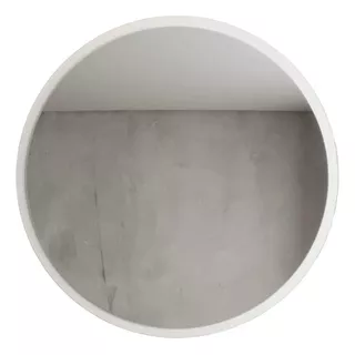 Espelho Redondo De Parede Estilo Minimalista 60cm - Branco