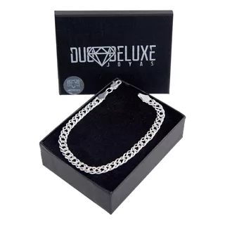 Pulsera Hombre Rombo2   5mm De Plata Ley.925 Duodeluxejoyas®